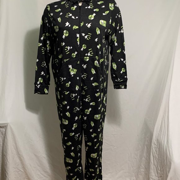 Torrid Sleep Lounge PJs Pajama Hooded Union Suit Halloween Ghosts Plus 3 4 22 26 - Picture 1 of 4